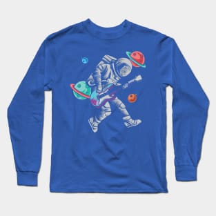 astronaut playing guitar 3 Long Sleeve T-Shirt